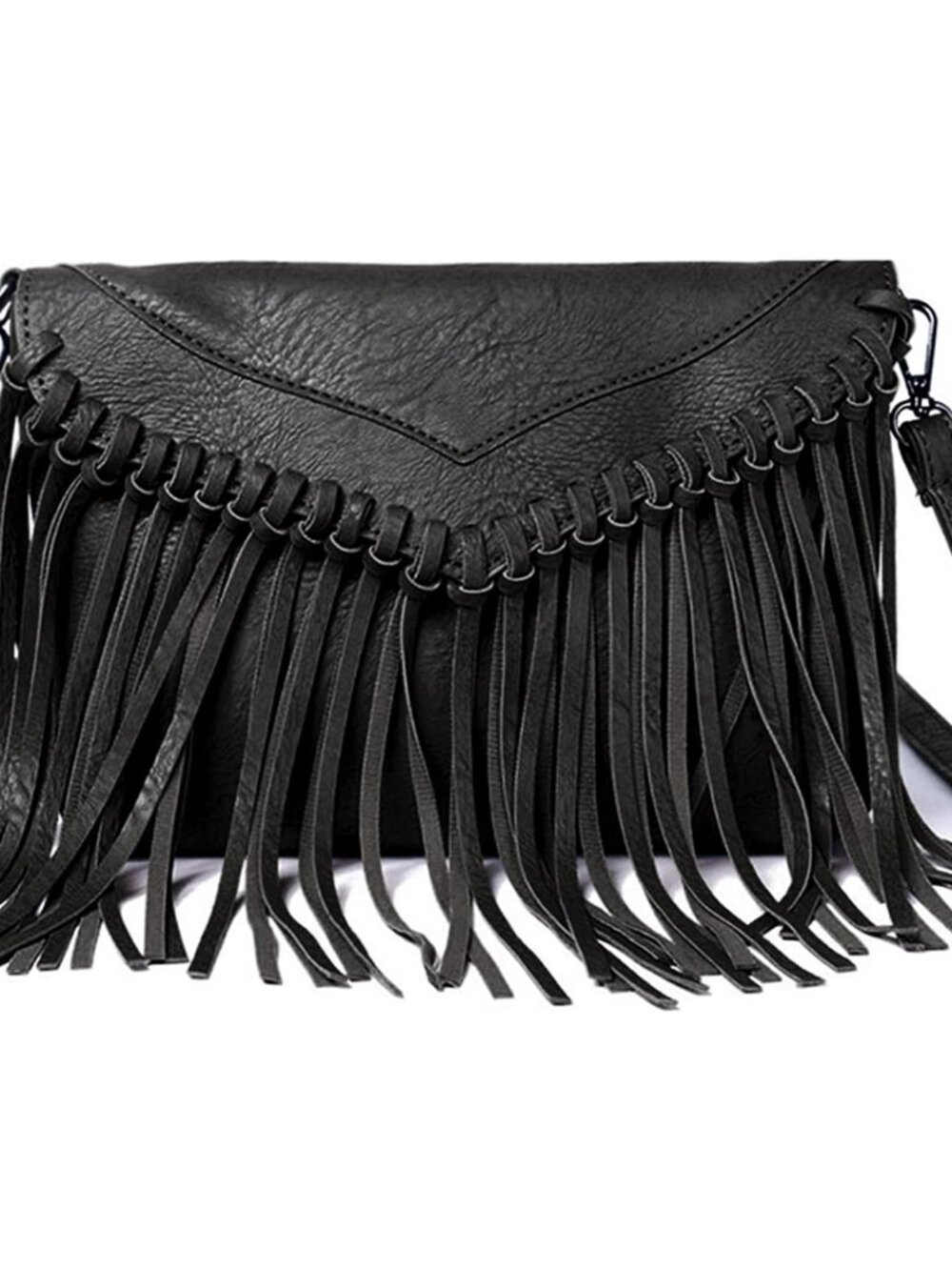 Vintage Fringe Purse Fringe Hobo Bags for Women Vegan Leather Tassel Hippie Cros